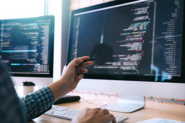 Computer monitor with code