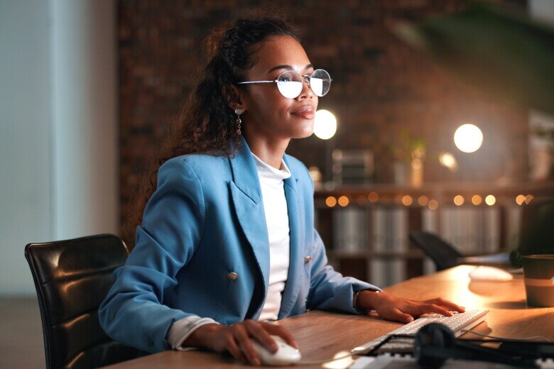 Business Woman at Computer