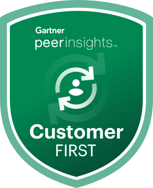 Gartner Peer Insights Customer First Badge