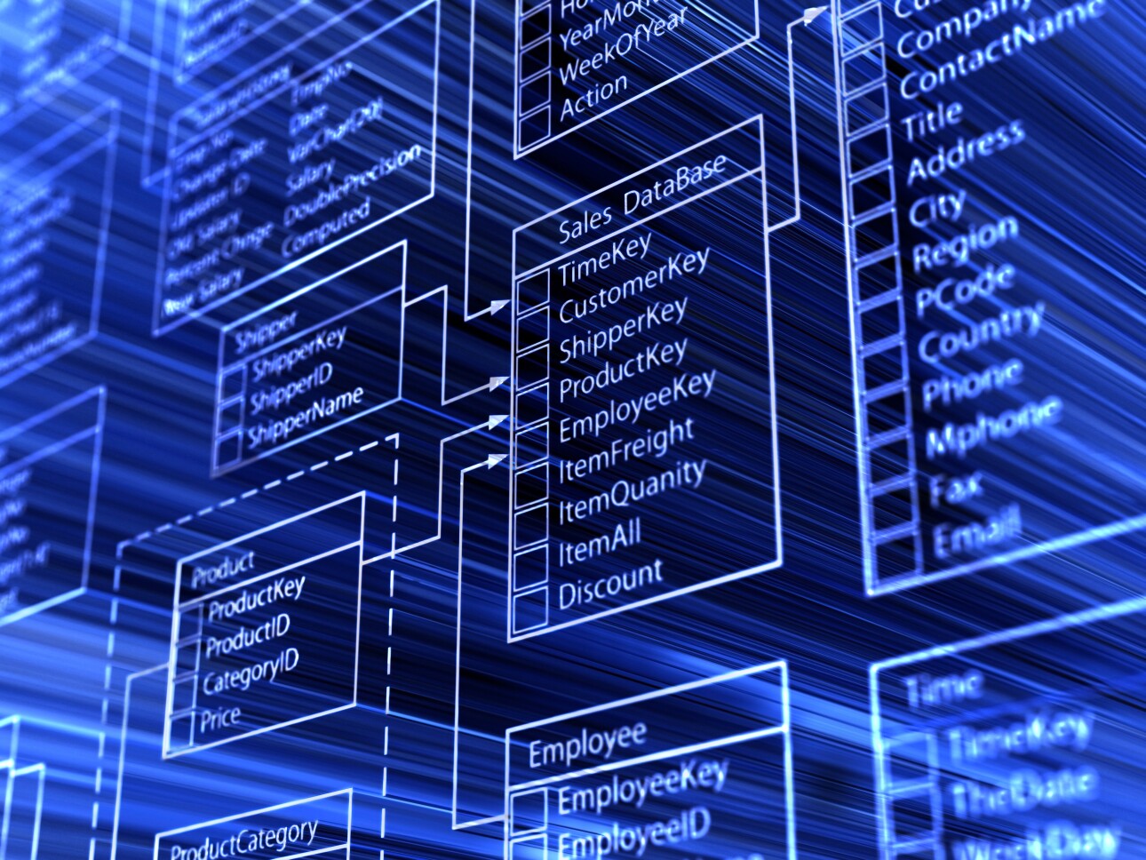 abstract depiction of a database