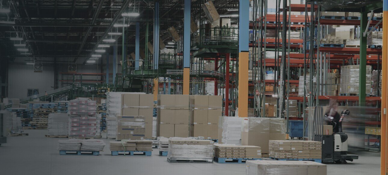 Wholesale distribution warehouse in operation