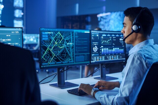 IT worker at computer