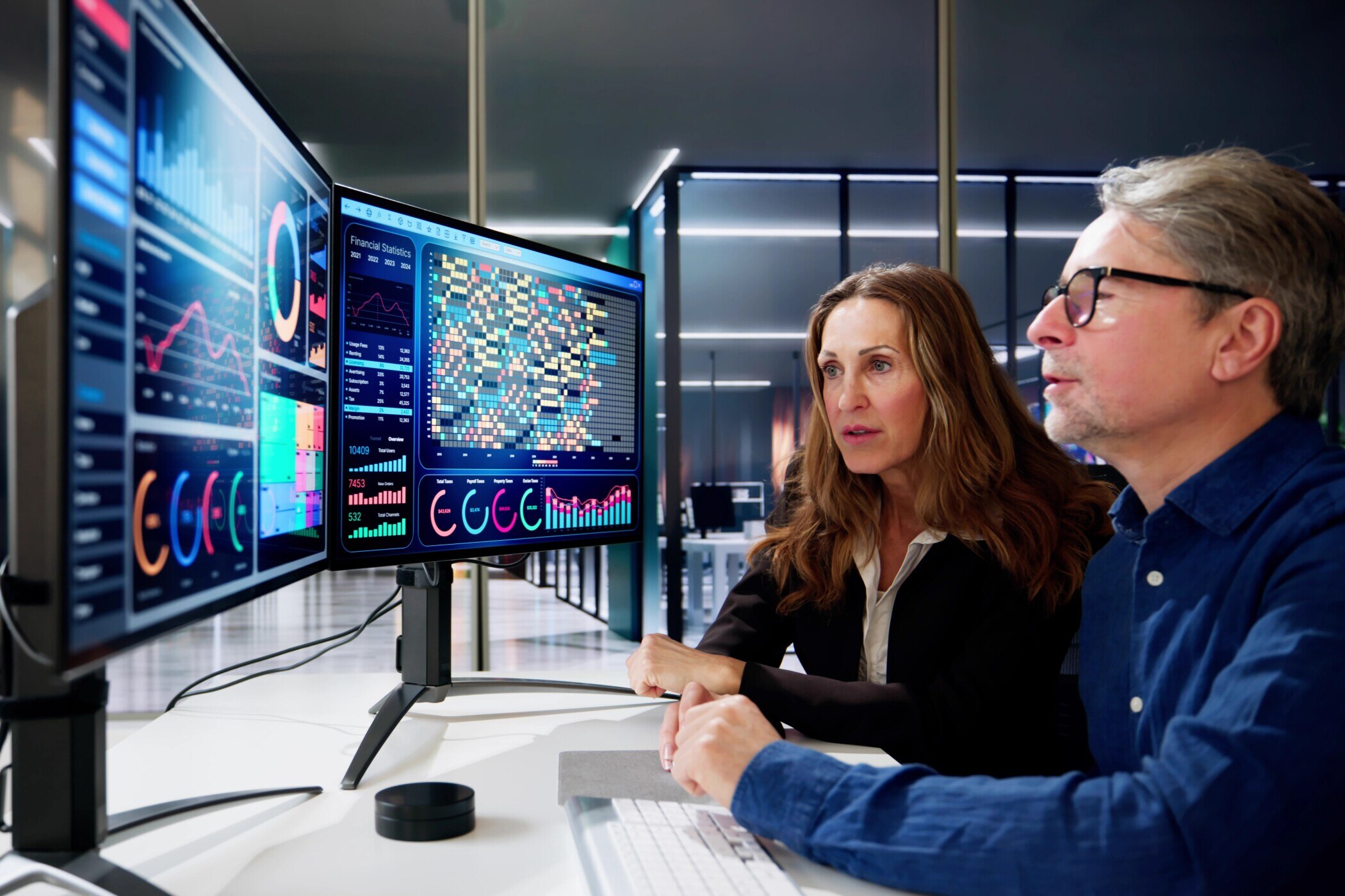 Performance Analytics Dashboard Tech On PC Screen