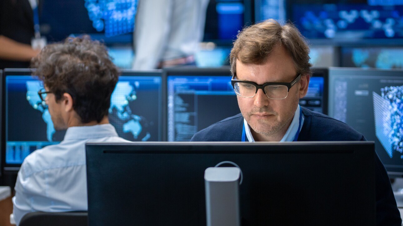 Programmer at a monitor