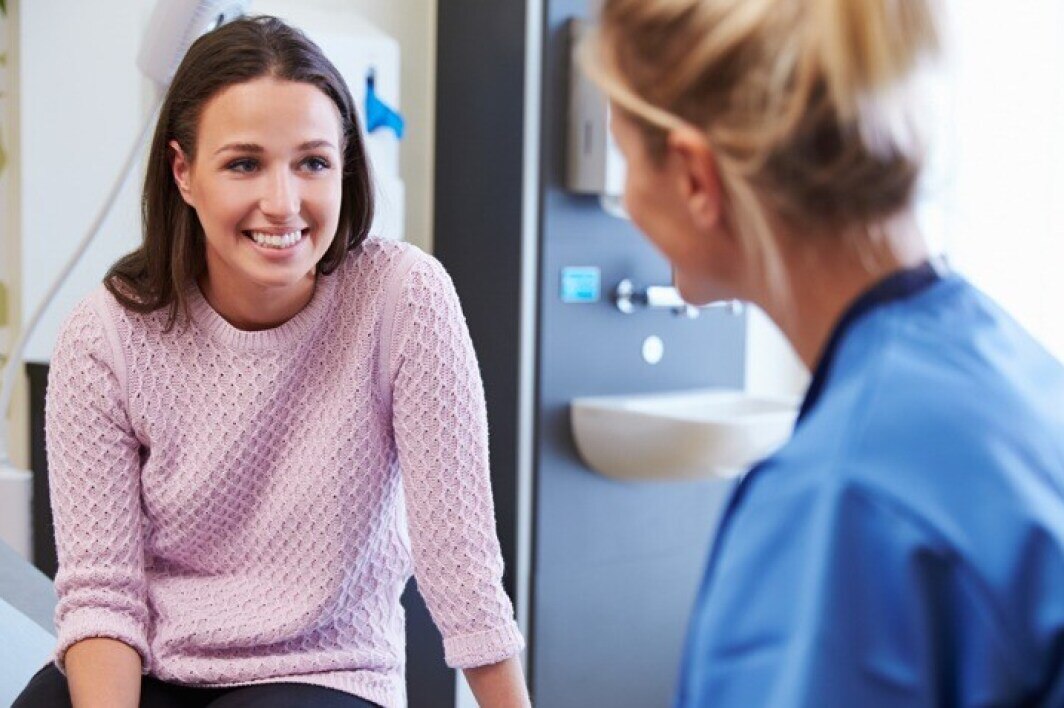 girl at doctors office