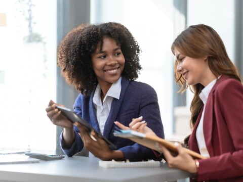 Business women in a meeting