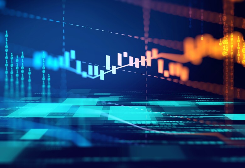 abstract view of financial data