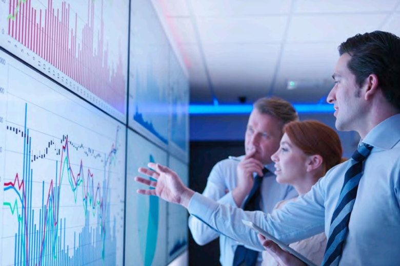 Image displaying  practitioners analyzing on-time-in-full trends.