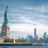Statue of Liberty in front of the New York City skyline