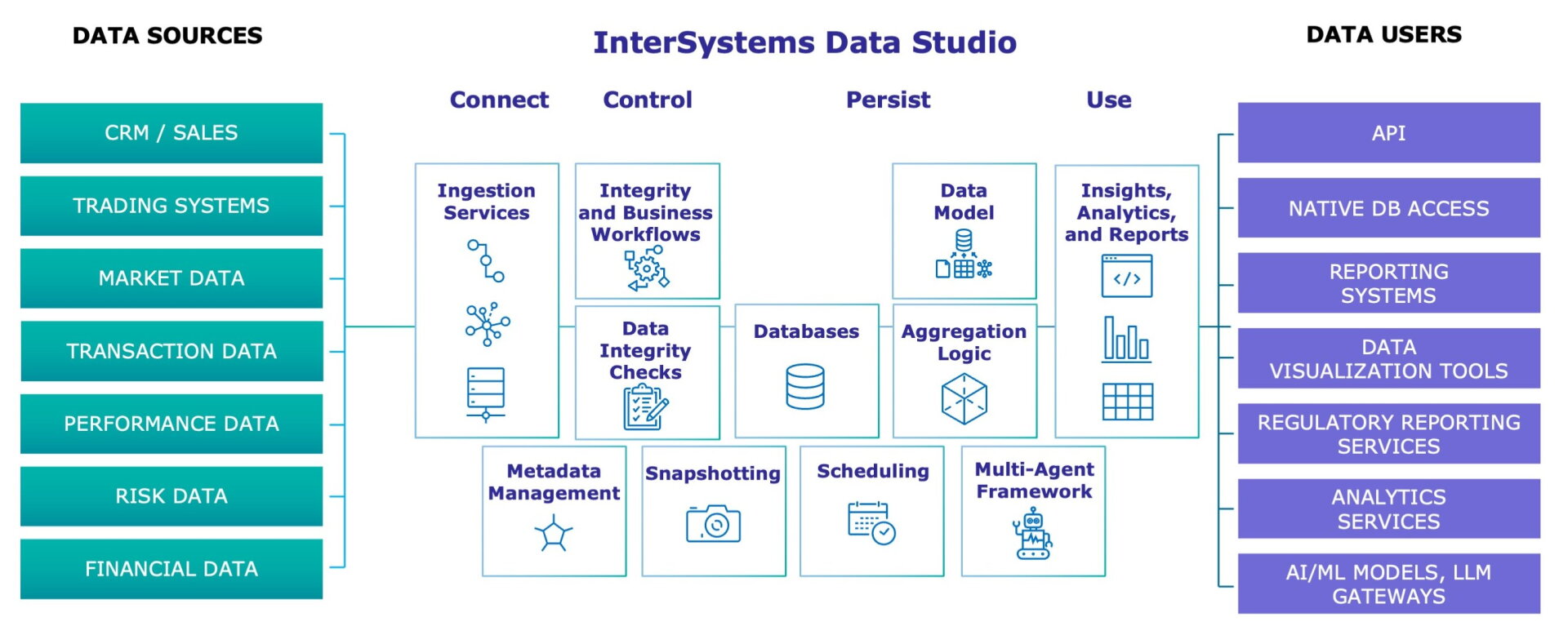 InterSystems Data Studio in Financial Services Diagram