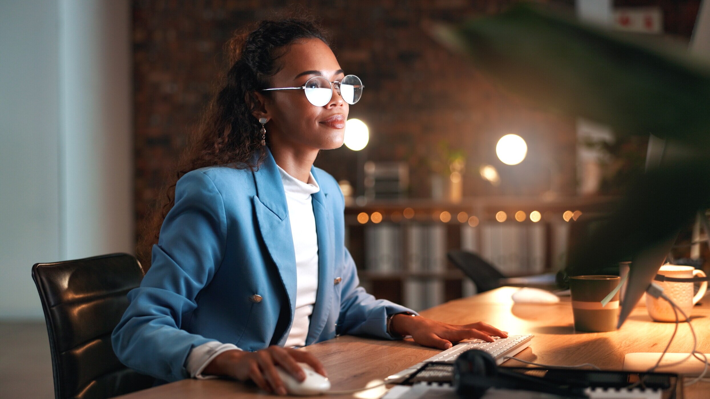 Business Woman at Computer