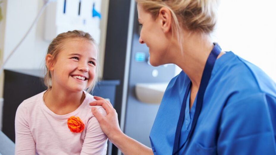 Female Nurse with Child