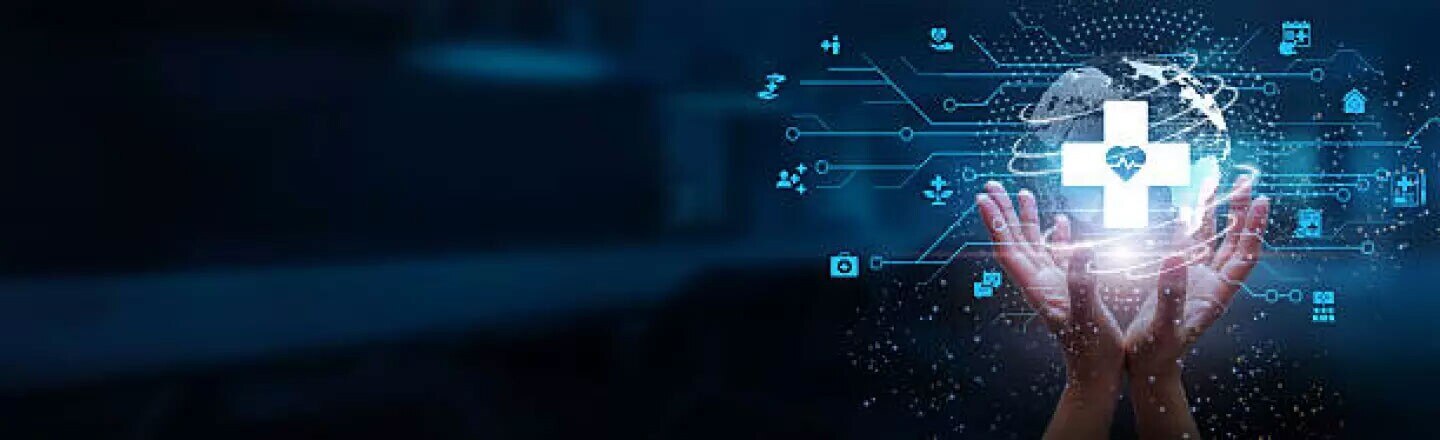 Hands holding globe with network connecting data of patient information and medical research, telehealth services, health analytics, electronic records, global collaboration, healthcare innovations.