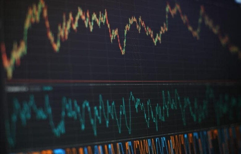 close-up of a screen showing data analysis using various line graphs