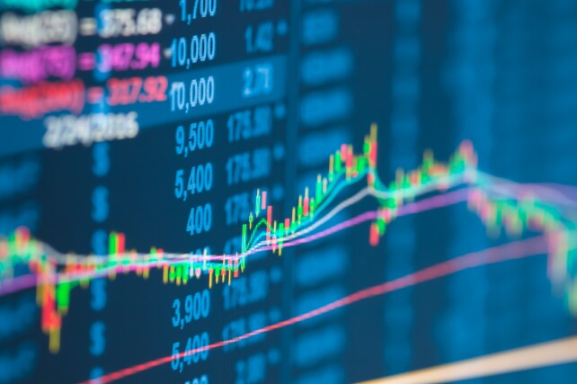 financial graph and numbers