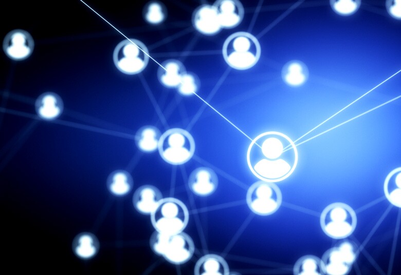 abstract image showing connections among people
