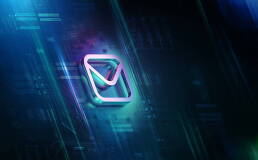 E-mail envelope icon digital background