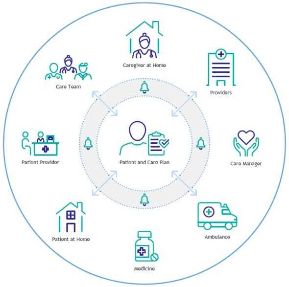 HealthShare Care Community makes the care plan available to care team members, the patient, and their proxies.