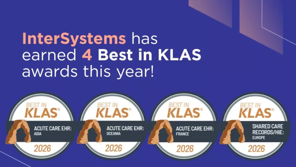 InterSystems wins four 2026 Best in KLAS Awards