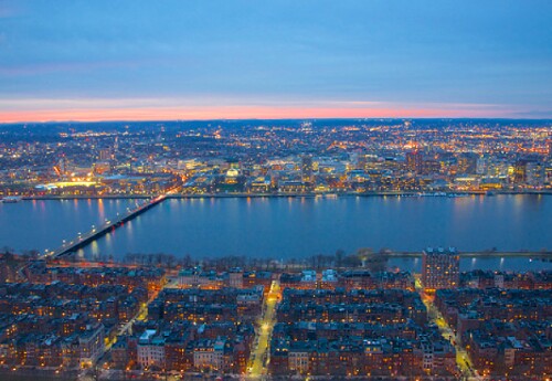 Scenic view of Cambridge, MA