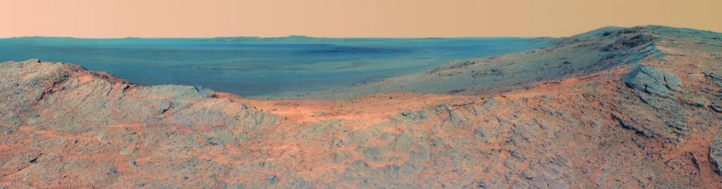 the landscape of the planet Mars